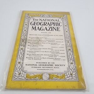 National Geographic Magazine August 1936 No Insert